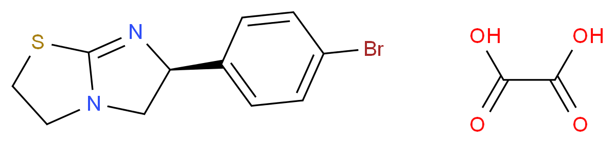 (6S)-6-(4-bromophenyl)-2H,3H,5H,6H-imidazo[2,1-b][1,3]thiazole; oxalic acid_分子结构_CAS_62284-79-1