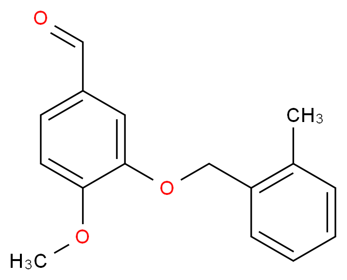 4-methoxy-3-[(2-methylphenyl)methoxy]benzaldehyde_分子结构_CAS_361369-12-2