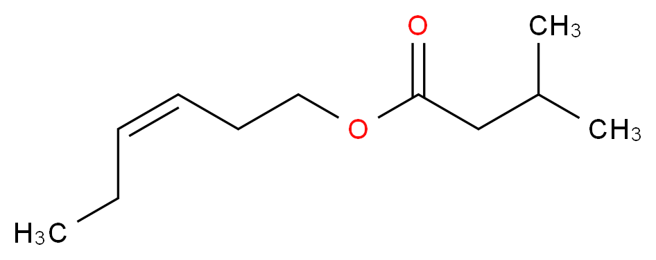 (3Z)-hex-3-en-1-yl 3-methylbutanoate_分子结构_CAS_35154-45-1