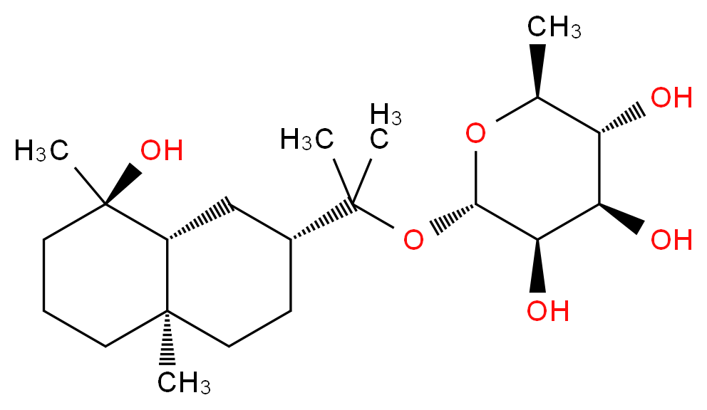 Cryptomeridiol 11-rhamnoside_分子结构_CAS_349112-30-7)