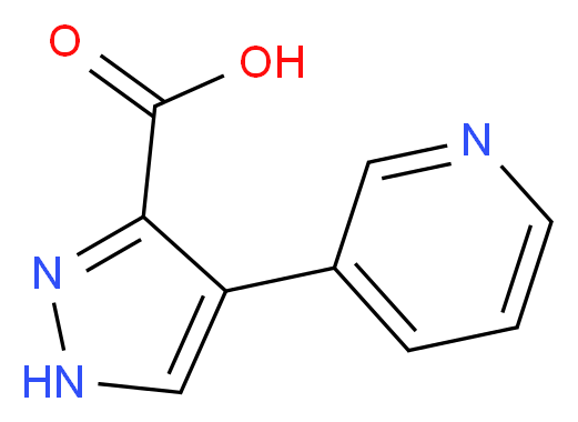 4-(pyridin-3-yl)-1H-pyrazole-3-carboxylic acid_分子结构_CAS_117784-26-6