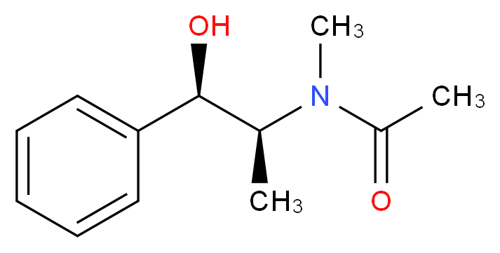 N-[(1R,2S)-1-hydroxy-1-phenylpropan-2-yl]-N-methylacetamide_分子结构_CAS_2272-83-5