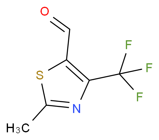 2-methyl-4-(trifluoromethyl)-1,3-thiazole-5-carbaldehyde_分子结构_CAS_1034566-13-6