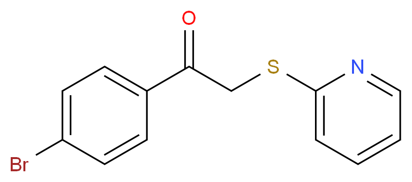 1-(4-bromophenyl)-2-(pyridin-2-ylsulfanyl)ethan-1-one_分子结构_CAS_5898-19-1