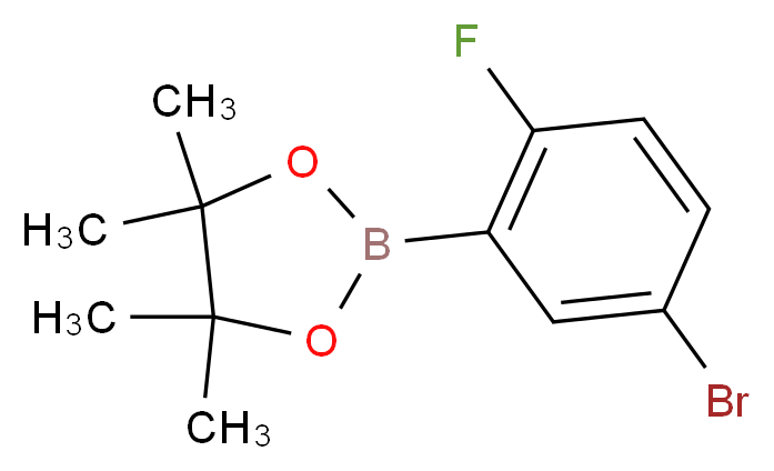 2-(5-bromo-2-fluorophenyl)-4,4,5,5-tetramethyl-1,3,2-dioxaborolane_分子结构_CAS_942069-51-4