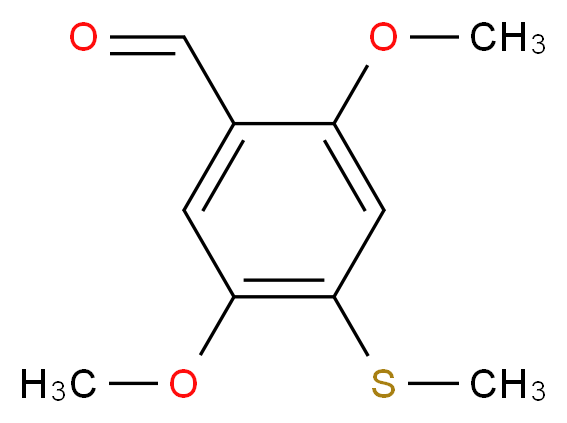 2,5-dimethoxy-4-(methylsulfanyl)benzaldehyde_分子结构_CAS_61638-04-8