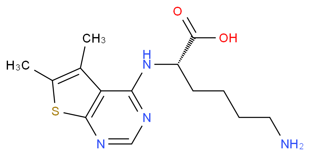 (2S)-6-amino-2-[(5,6-dimethylthieno[2,3-d]pyrimidin-4-yl)amino]hexanoic acid_分子结构_CAS_)