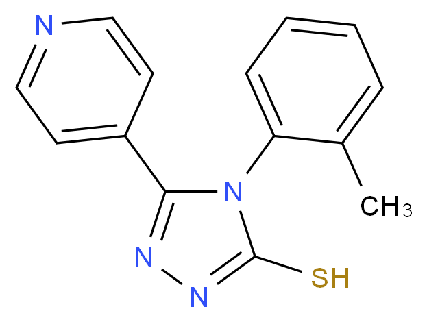 5-Pyridin-4-yl-4-o-tolyl-4H-[1,2,4]triazole-3-thiol_分子结构_CAS_16629-41-7)