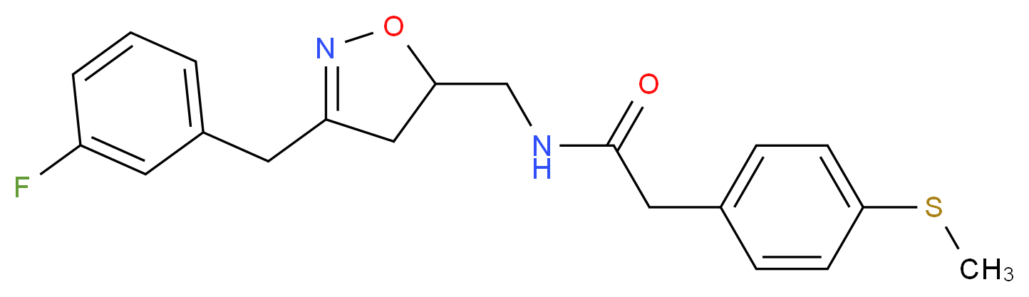 N-{[3-(3-fluorobenzyl)-4,5-dihydro-5-isoxazolyl]methyl}-2-[4-(methylthio)phenyl]acetamide_分子结构_CAS_)