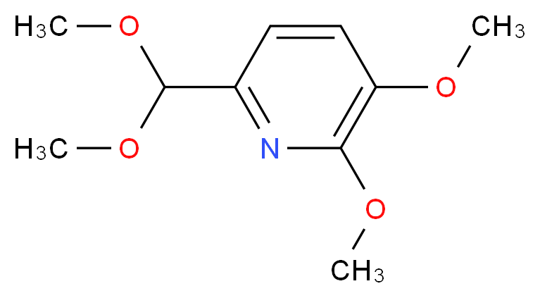 6-(Dimethoxymethyl)-2,3-dimethoxypyridine_分子结构_CAS_)