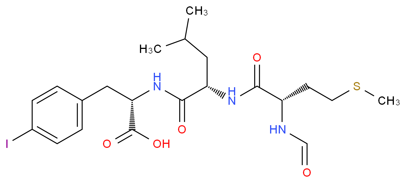 (2S)-3-(4-iodophenyl)-2-[(2S)-2-[(2S)-2-formamido-4-(methylsulfanyl)butanamido]-4-methylpentanamido]propanoic acid_分子结构_CAS_105931-59-7