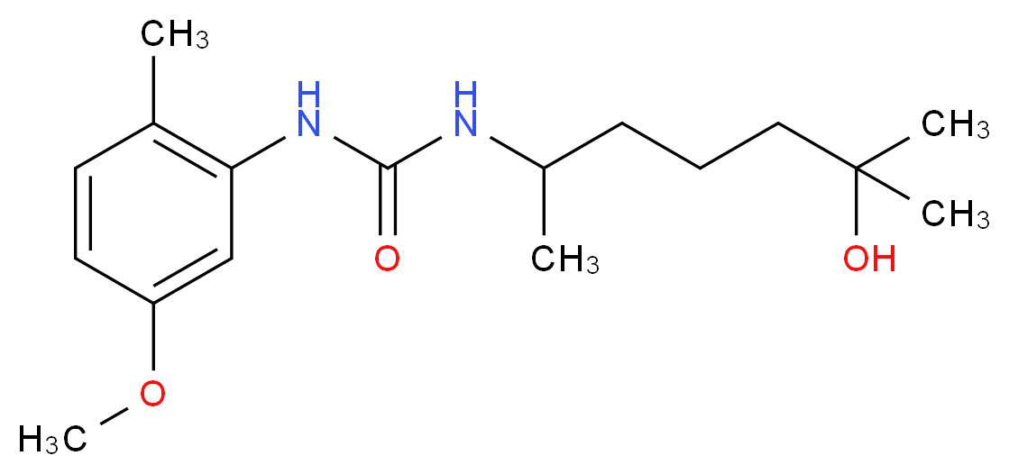 N-(5-hydroxy-1,5-dimethylhexyl)-N'-(5-methoxy-2-methylphenyl)urea_分子结构_CAS_)