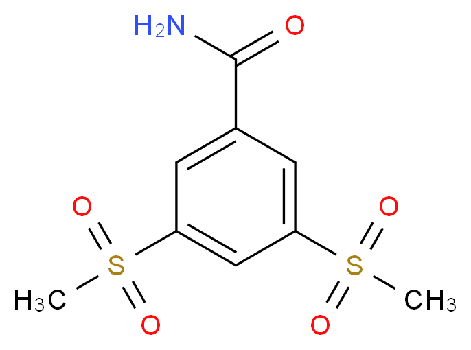 3,5-Bis(methylsulphonyl)benzamide_分子结构_CAS_)