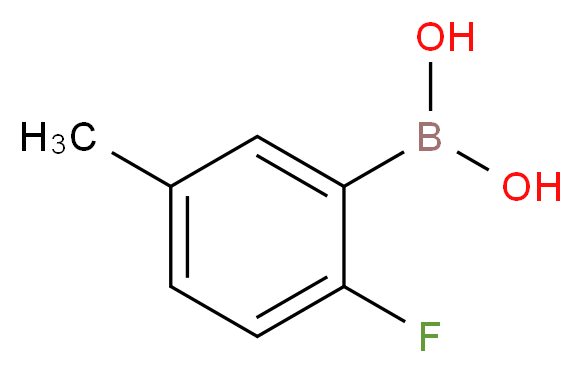 (2-fluoro-5-methylphenyl)boronic acid_分子结构_CAS_166328-16-1