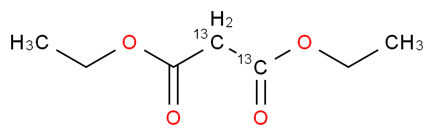 1,3-diethyl (1,2-<sup>1</sup><sup>3</sup>C<sub>2</sub>)propanedioate_分子结构_CAS_53051-82-4