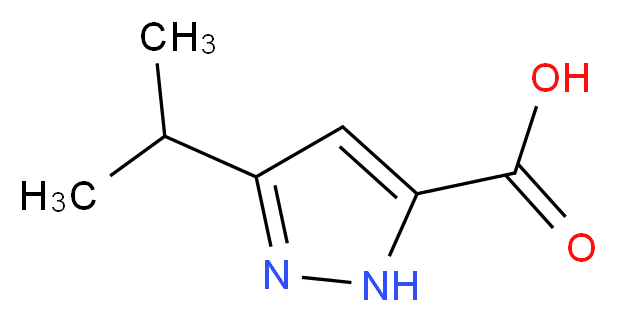 3-(propan-2-yl)-1H-pyrazole-5-carboxylic acid_分子结构_CAS_890590-91-7