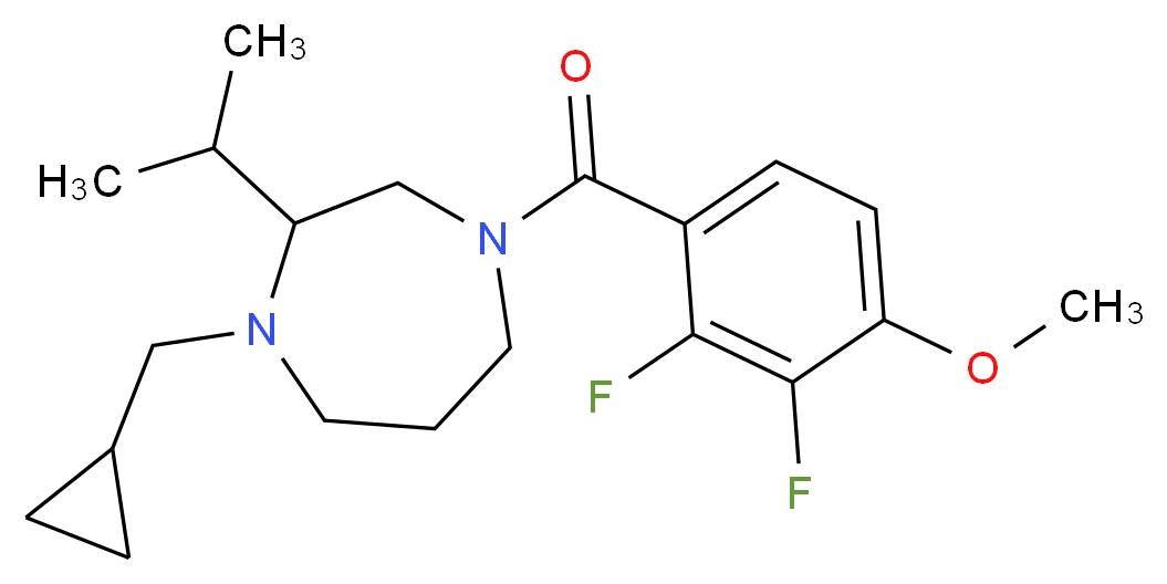 1-(cyclopropylmethyl)-4-(2,3-difluoro-4-methoxybenzoyl)-2-isopropyl-1,4-diazepane_分子结构_CAS_)