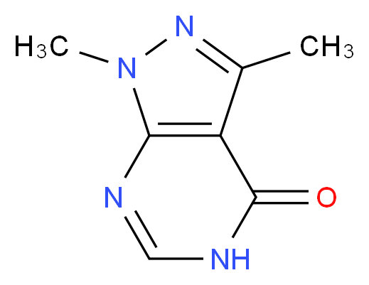 1,3-dimethyl-1H,4H,5H-pyrazolo[3,4-d]pyrimidin-4-one_分子结构_CAS_87412-86-0