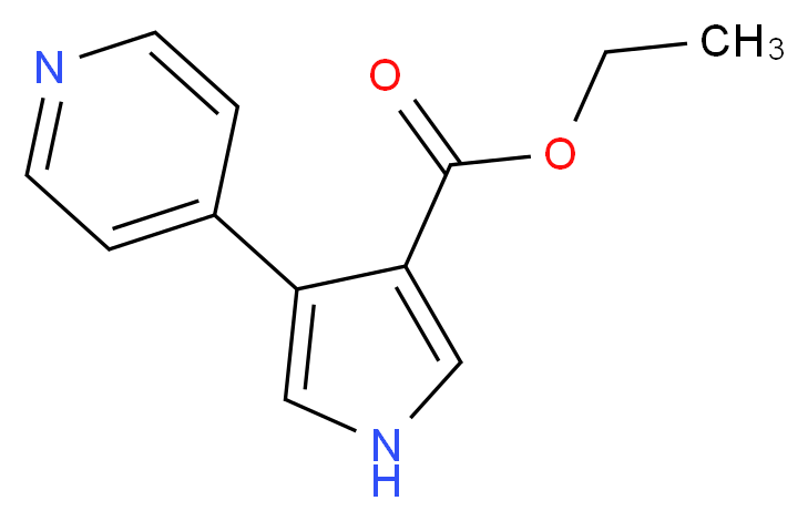 ethyl 4-(pyridin-4-yl)-1H-pyrrole-3-carboxylate_分子结构_CAS_197774-66-6