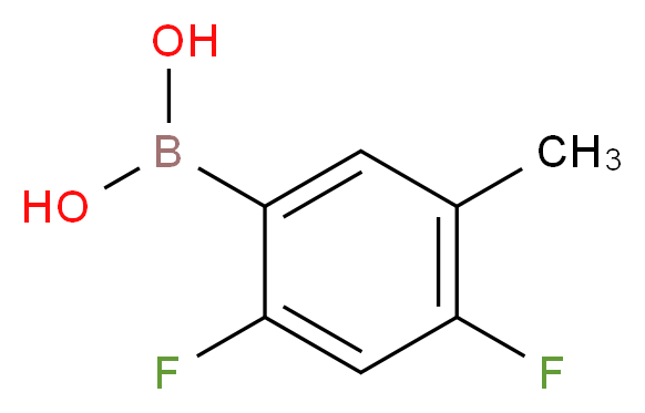 (2,4-difluoro-5-methylphenyl)boronic acid_分子结构_CAS_)