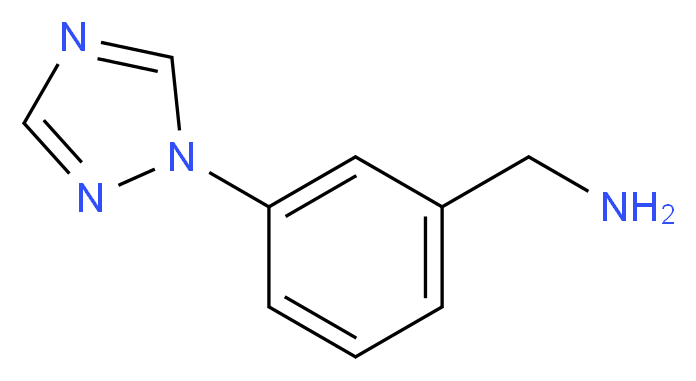 [3-(1H-1,2,4-triazol-1-yl)phenyl]methanamine_分子结构_CAS_741717-66-8