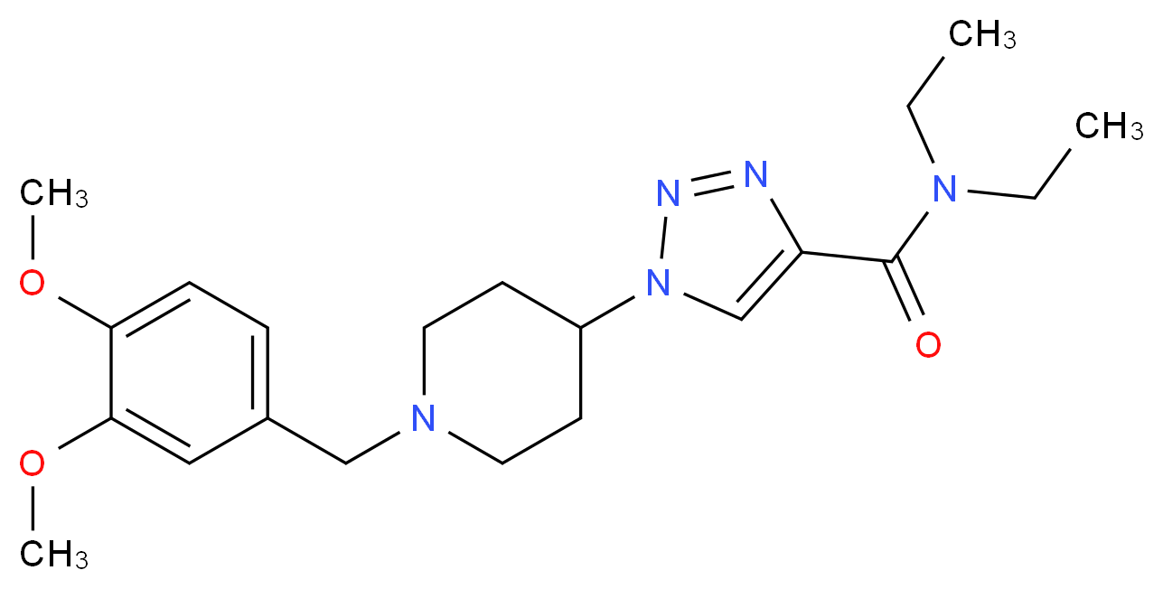 1-[1-(3,4-dimethoxybenzyl)-4-piperidinyl]-N,N-diethyl-1H-1,2,3-triazole-4-carboxamide_分子结构_CAS_)