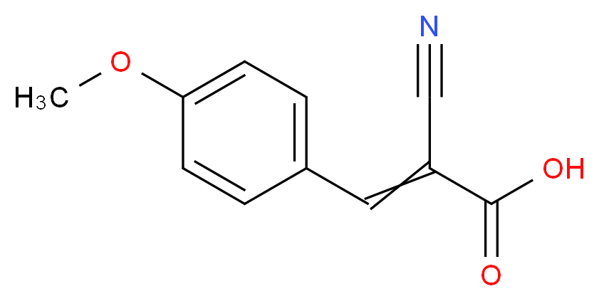 2-cyano-3-(4-methoxyphenyl)prop-2-enoic acid_分子结构_CAS_1519-55-7