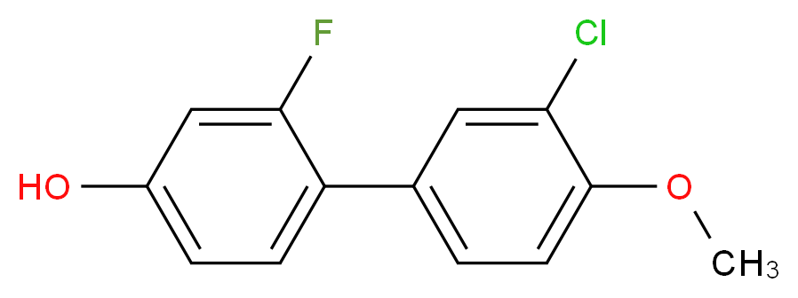 3'-Chloro-2-fluoro-4'-methoxy-[1,1'-biphenyl]-4-ol_分子结构_CAS_1261946-56-8)