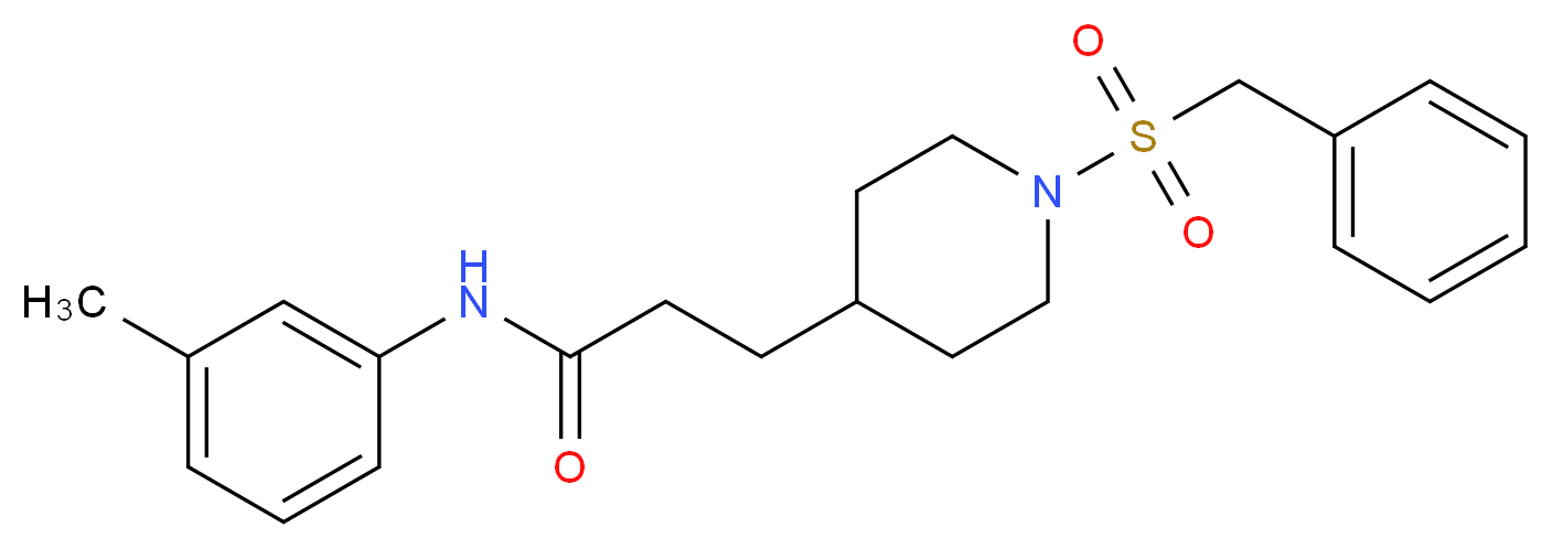 3-[1-(benzylsulfonyl)-4-piperidinyl]-N-(3-methylphenyl)propanamide_分子结构_CAS_)