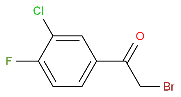 3-Chloro-4-fluorophenacyl bromide 98%_分子结构_CAS_63529-30-6)