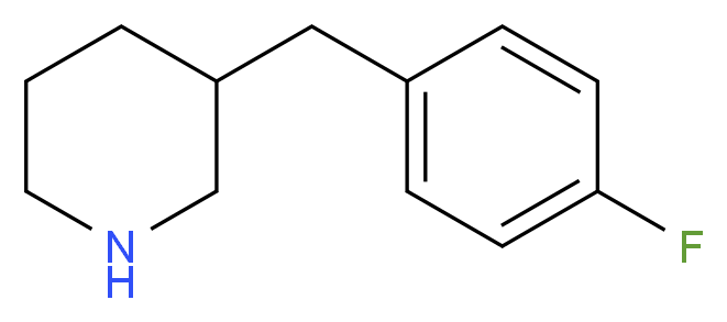 3-(4-FLUORO-BENZYL)-PIPERIDINE_分子结构_CAS_382637-47-0)