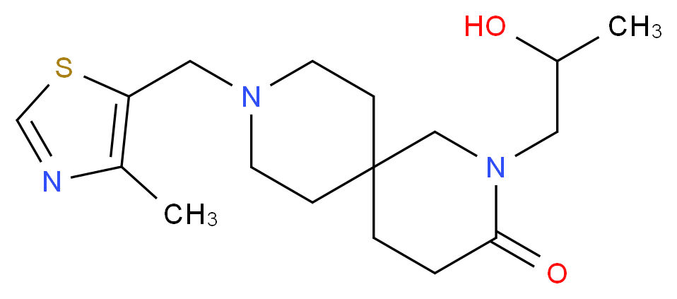 2-(2-hydroxypropyl)-9-[(4-methyl-1,3-thiazol-5-yl)methyl]-2,9-diazaspiro[5.5]undecan-3-one_分子结构_CAS_)