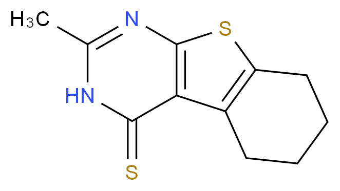 2-Methyl-3,4,5,6,7,8-hexahydrobenzo[4,5]thieno[2,3-d]pyrimidine-4-thione_分子结构_CAS_23922-04-5)