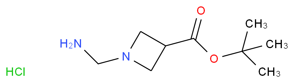 tert-butyl 1-(aminomethyl)azetidine-3-carboxylate hydrochloride_分子结构_CAS_91188-15-7