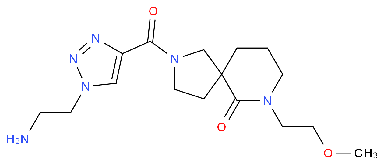 2-{[1-(2-aminoethyl)-1H-1,2,3-triazol-4-yl]carbonyl}-7-(2-methoxyethyl)-2,7-diazaspiro[4.5]decan-6-one_分子结构_CAS_)