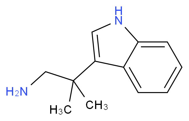 2-(1H-indol-3-yl)-2-methylpropan-1-amine_分子结构_CAS_15467-31-9