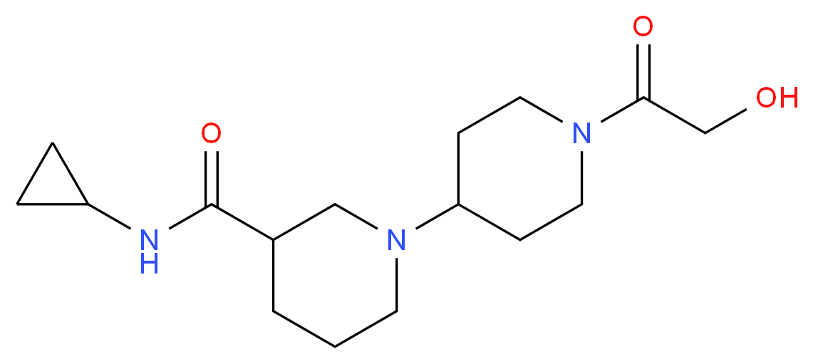 N-cyclopropyl-1'-glycoloyl-1,4'-bipiperidine-3-carboxamide_分子结构_CAS_)