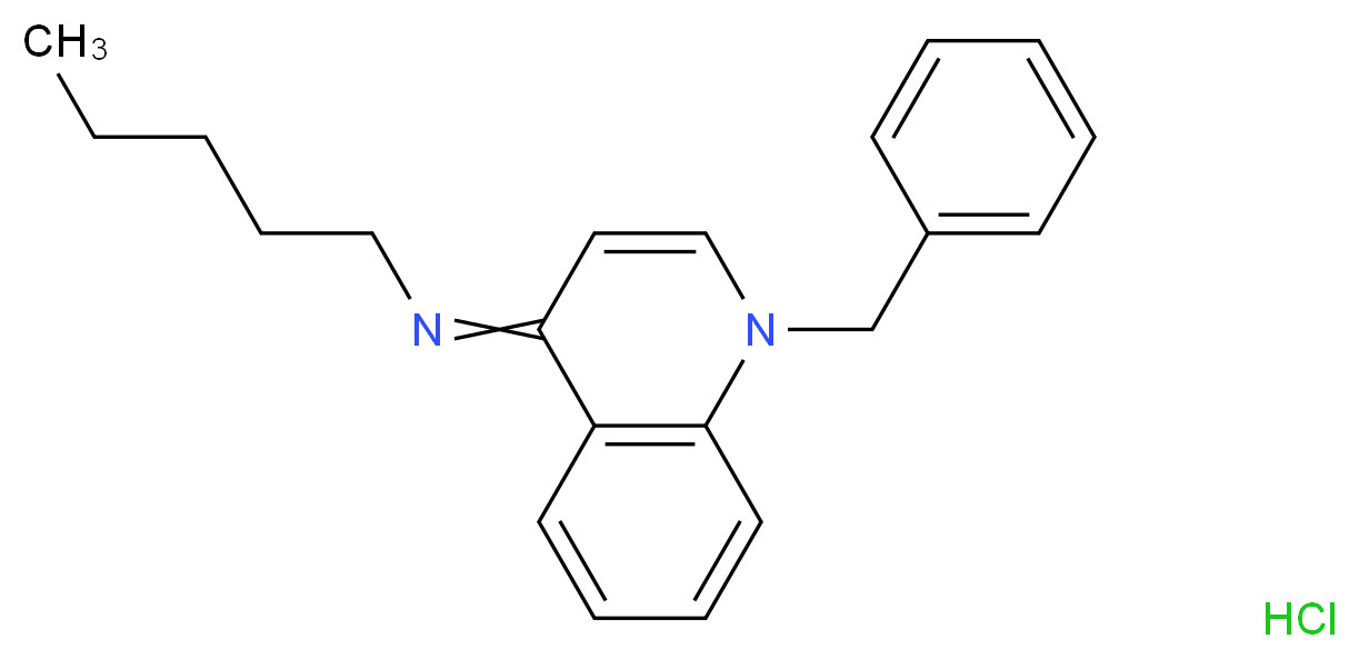 1-benzyl-N-pentyl-1,4-dihydroquinolin-4-imine hydrochloride_分子结构_CAS_478341-55-8