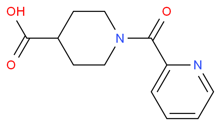1-(pyridine-2-carbonyl)piperidine-4-carboxylic acid_分子结构_CAS_67691-62-7