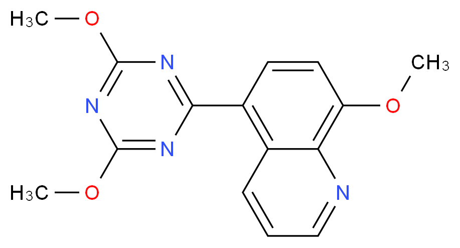 5-(4,6-dimethoxy-1,3,5-triazin-2-yl)-8-methoxyquinoline_分子结构_CAS_)