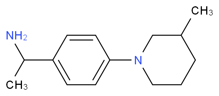 1-[4-(3-Methyl-piperidin-1-yl)-phenyl]-ethylamine_分子结构_CAS_)