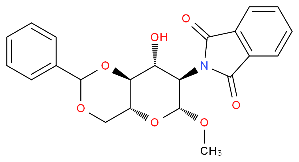 Methyl 4,6-O-Benzylidene-2-deoxy-2-N-phthalimido-β-D-glucopyranoside_分子结构_CAS_97276-95-4)