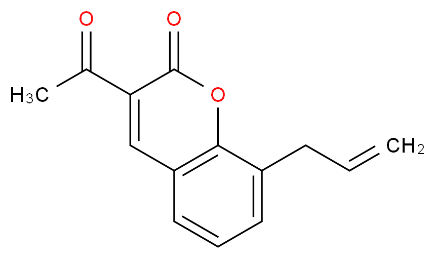 3-acetyl-8-(prop-2-en-1-yl)-2H-chromen-2-one_分子结构_CAS_6301-16-2