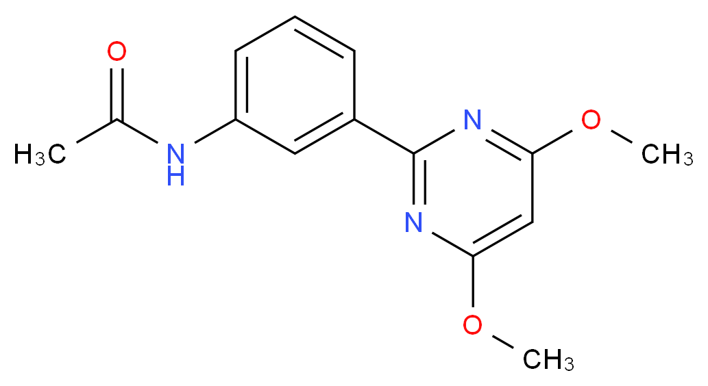 N-[3-(4,6-dimethoxypyrimidin-2-yl)phenyl]acetamide_分子结构_CAS_)
