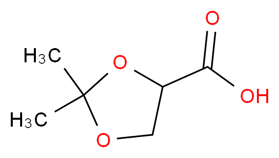 2,2-dimethyl-1,3-dioxolane-4-carboxylic acid_分子结构_CAS_5736-06-1
