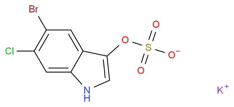 5-Bromo-6-chloro-3-indolyl sulfate potassium salt_分子结构_CAS_6581-24-4)