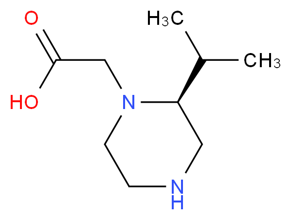 2-[(2S)-2-(propan-2-yl)piperazin-1-yl]acetic acid_分子结构_CAS_1240586-58-6