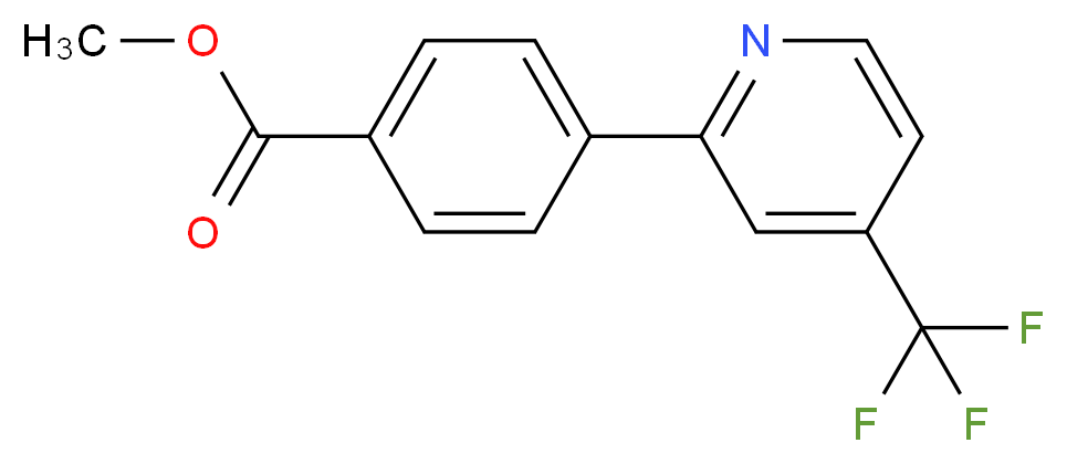 4-(4-Trifluoromethyl-pyridin-2-yl)-benzoic acid methyl ester_分子结构_CAS_)