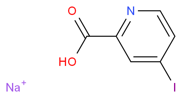 sodium 4-iodopyridine-2-carboxylic acid_分子结构_CAS_618107-88-3
