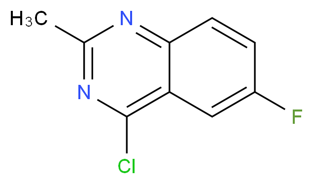 4-Chloro-6-fluoro-2-methylquinazoline_分子结构_CAS_1044768-44-6)